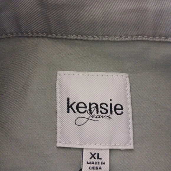 Women's Kensie Lightweight Zip-Up Utility XL Desert Sage.  NWT - Picture 4 of 8